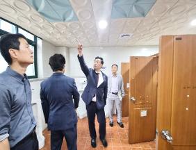 안대룡 교육위원장, 문수고 화장실 환경개선 및 안전시설 점검