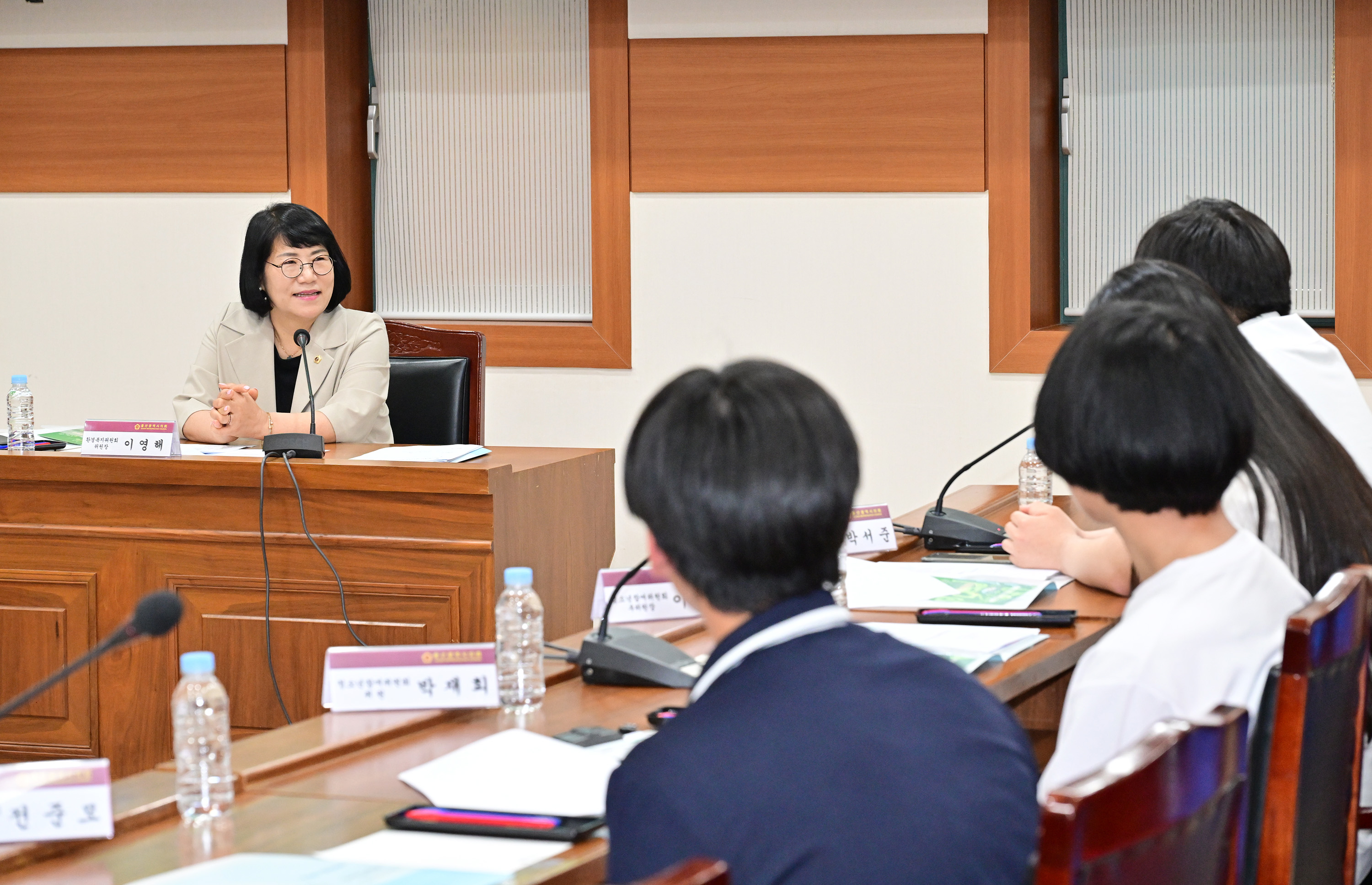 이영해 환경복지위원장, 청소년참여위원회 정책제안 간담회7