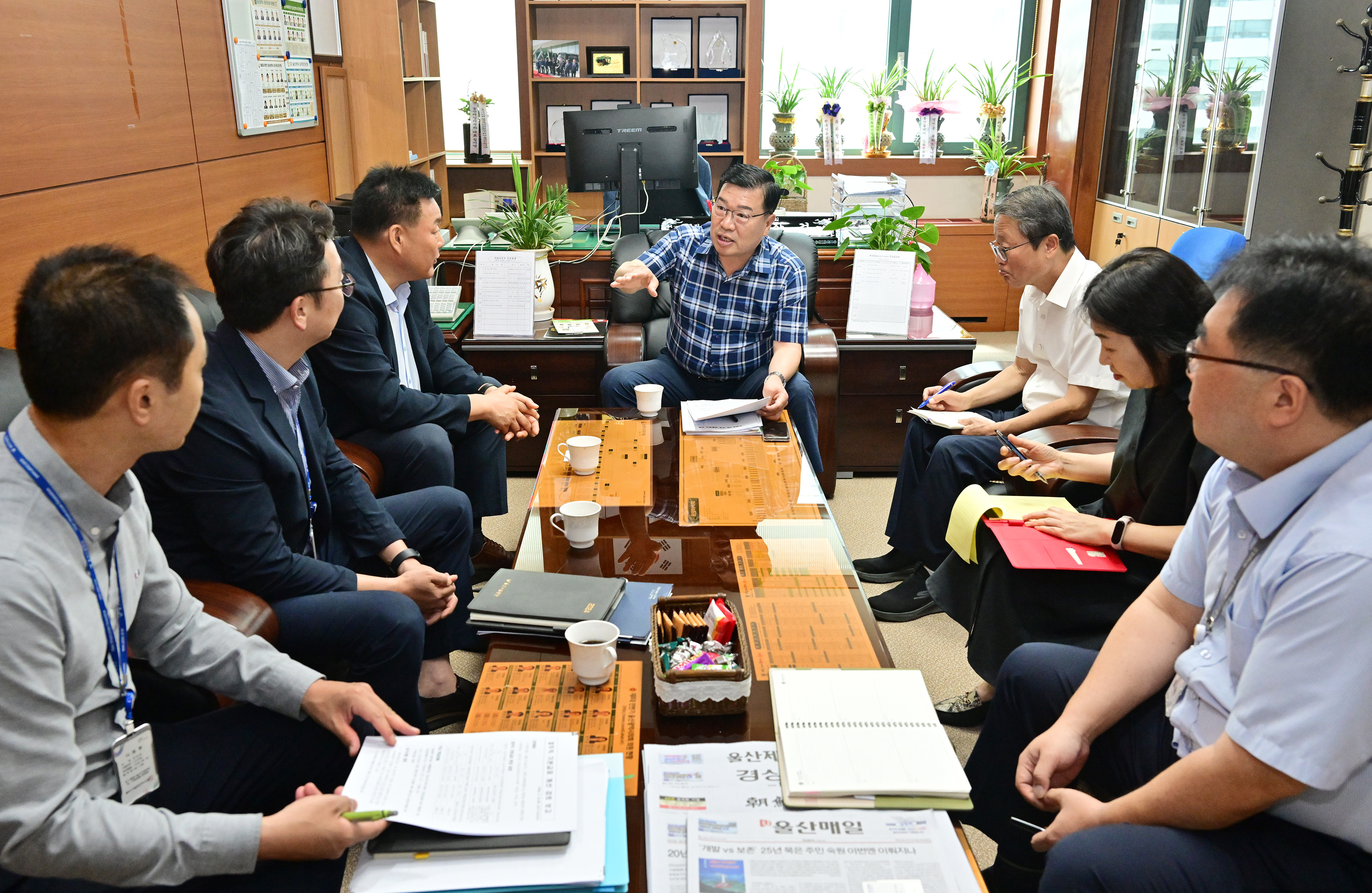 이장걸 행정자치위원장, 울산시설공단 직원 처우개선 관련 간담회1