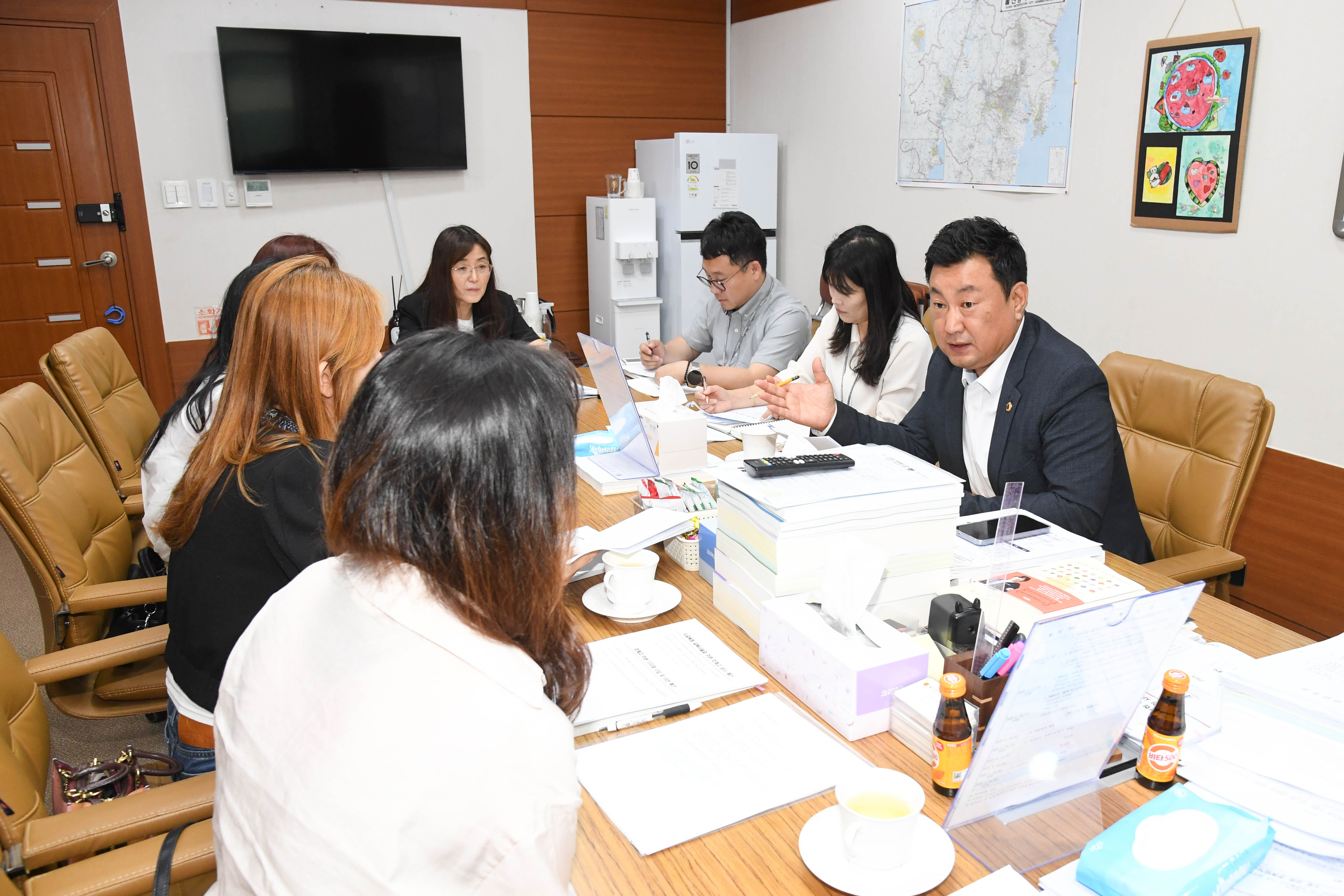 안대룡 교육위원장, 호계고 고교학점제 공간조성 관련 간담회