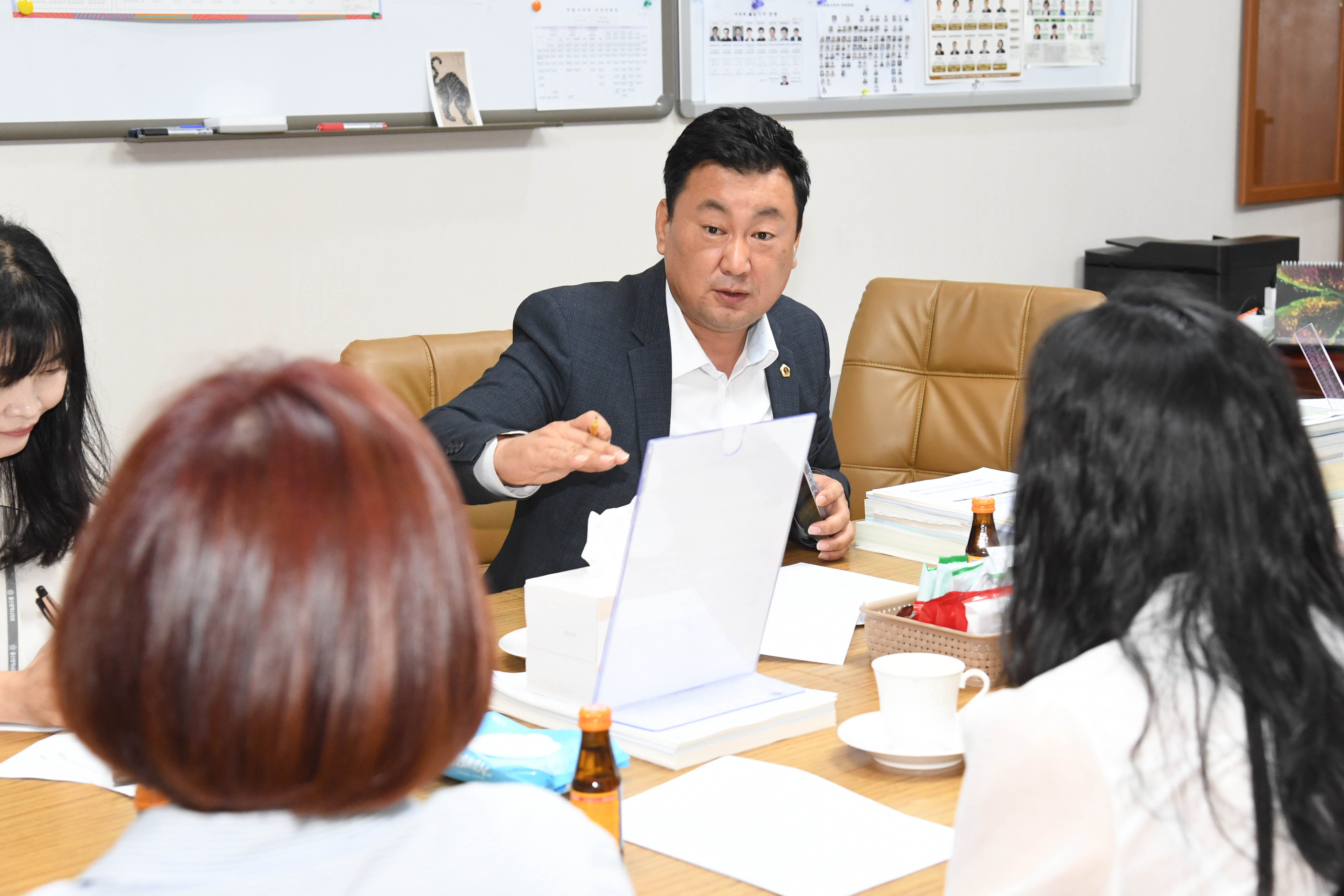 안대룡 교육위원장, 호계고 고교학점제 공간조성 관련 간담회5