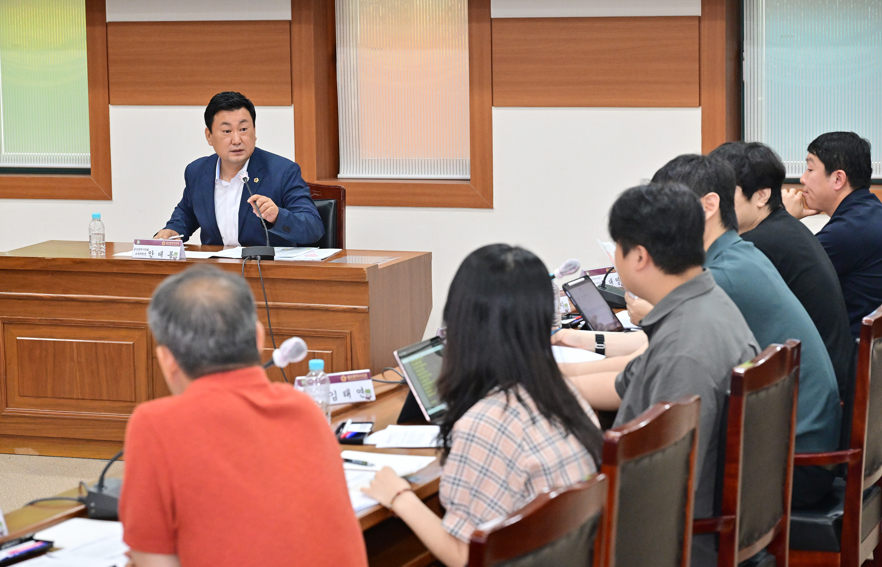 안대룡 교육위원장, 월평초등학교 통학로 안전 확보를 위한 간담회5