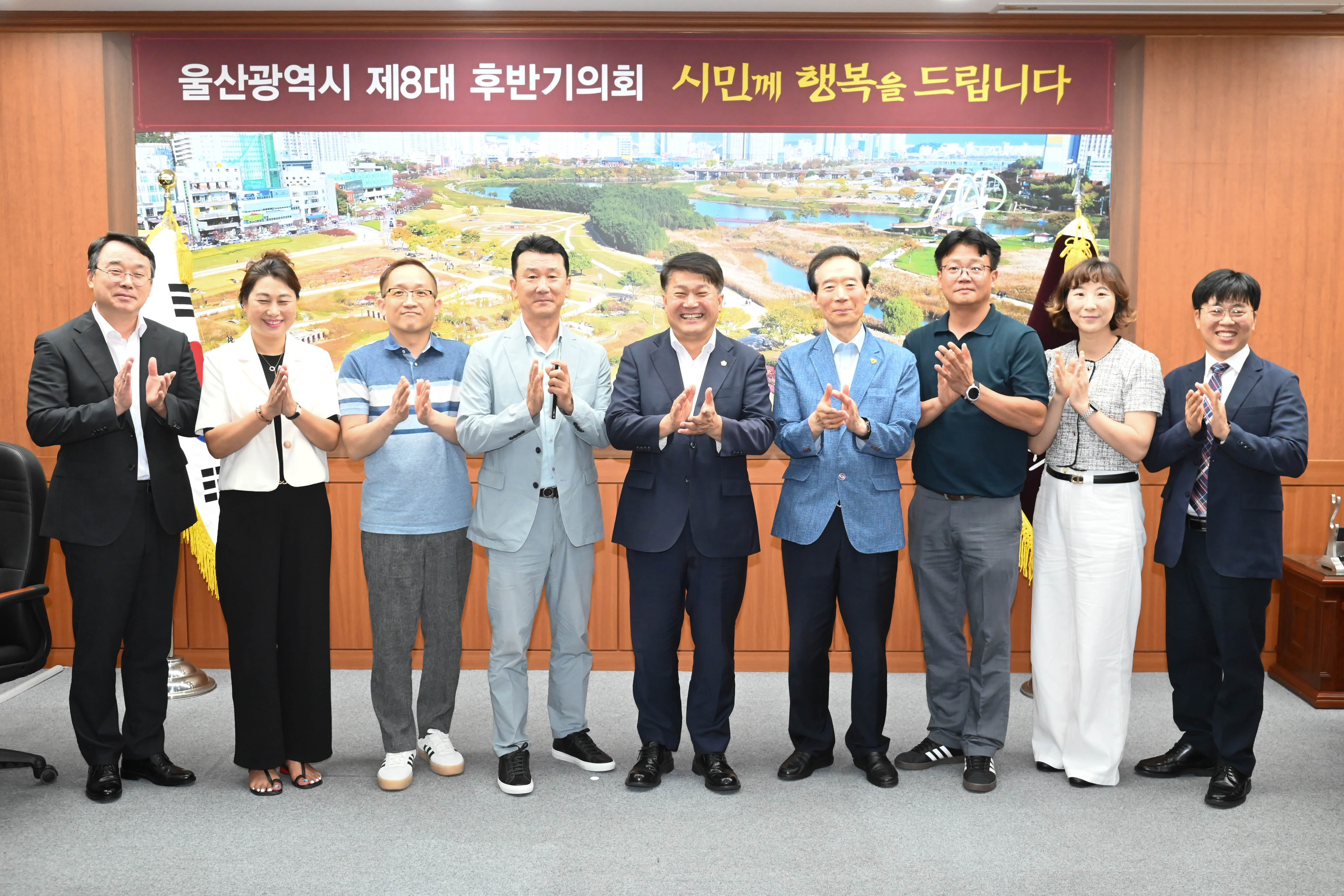 이성룡 의장, 강북학교운영위원장협의회 임원진 환담1