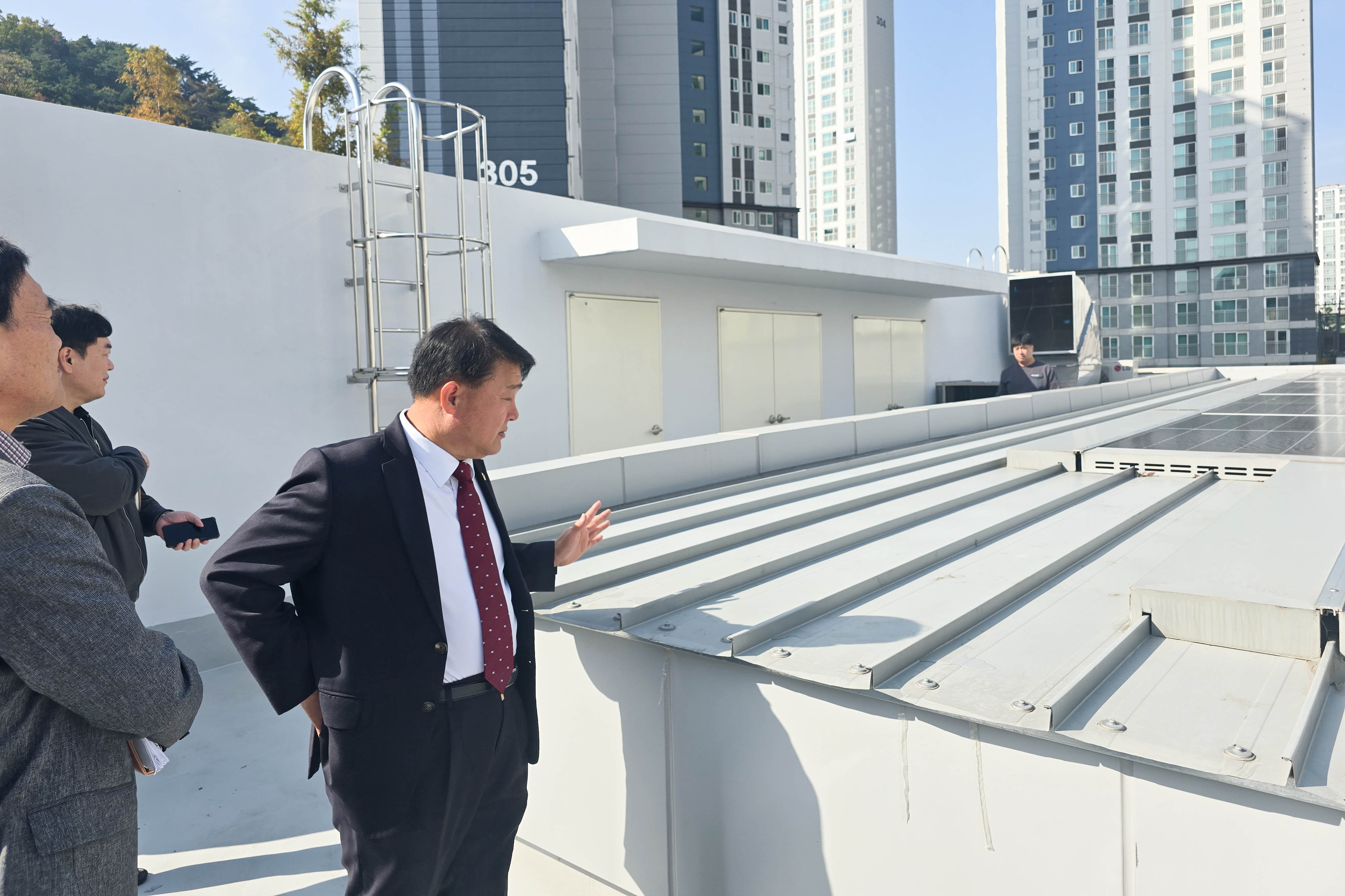 이성룡 의장, 중구 유곡중학교 현장 방문5