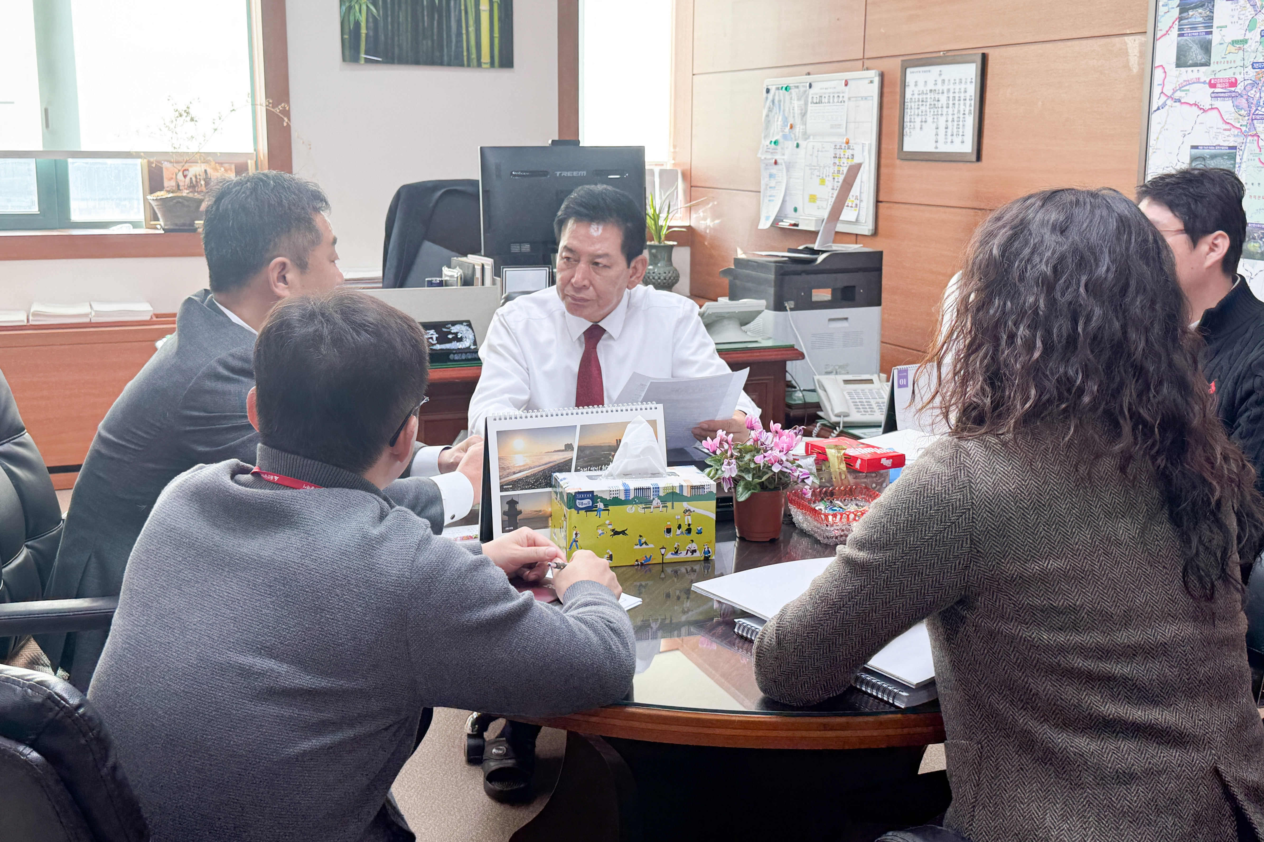 홍유준 문화복지환경위원장, 울산경제자유구역청 주요 현안 청취1