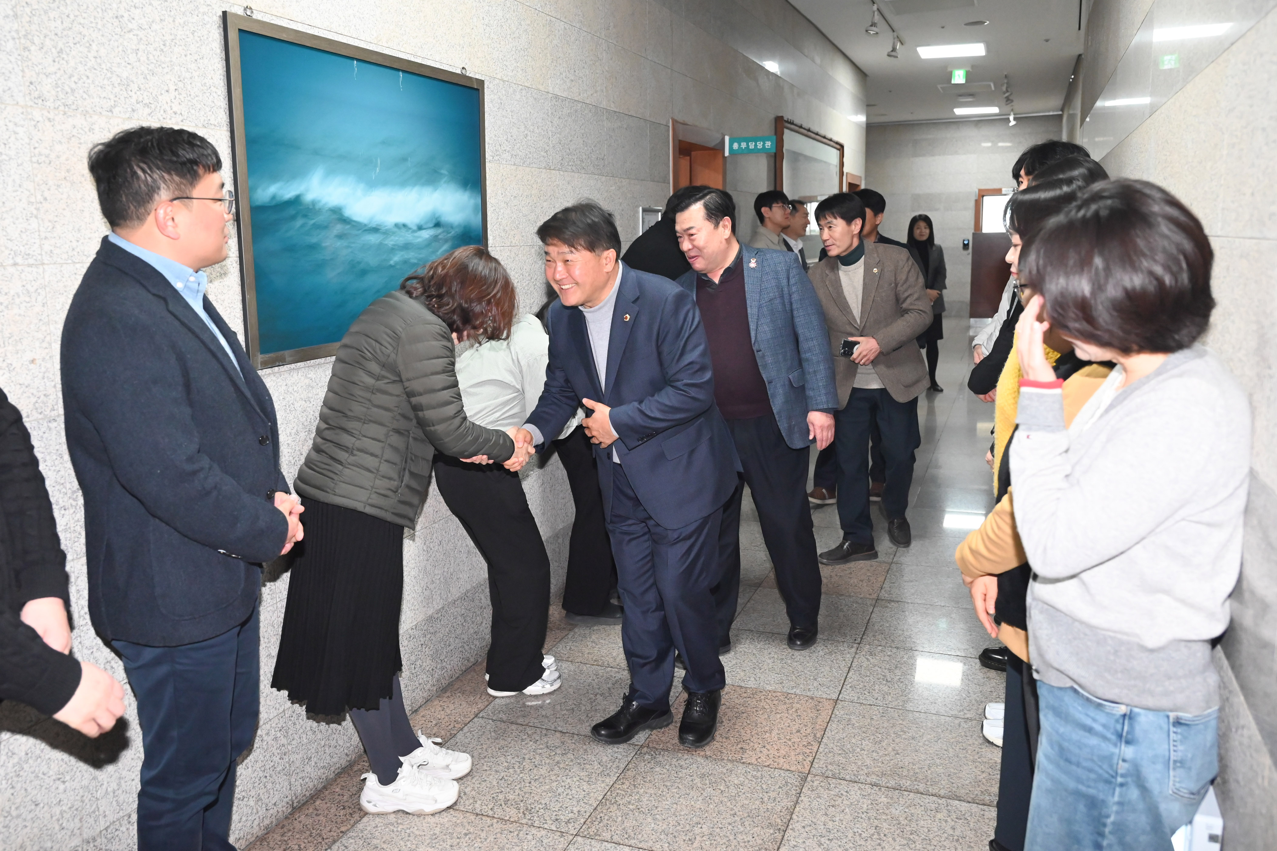 설 맞이 부서 순회 인사4